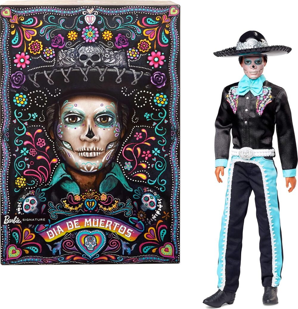 Barbie Signature Doll 2024 Día De Muertos Ken Collectible Black Sky Blue NWT